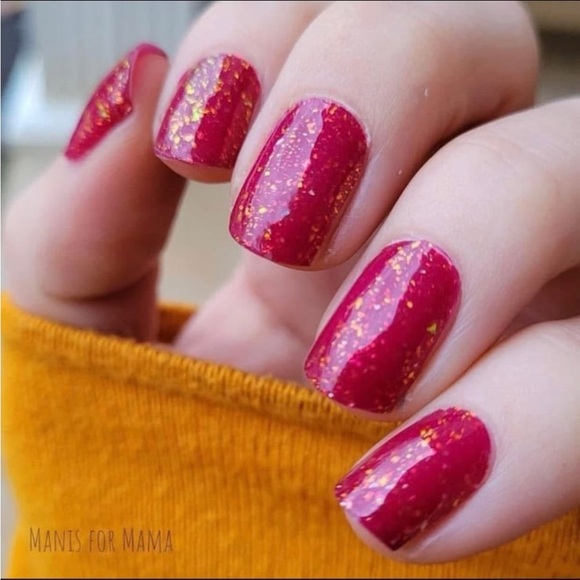 *Retired* Color Street: All Fired Up Red Orange Gold Glitter Fall Christmas - Picture 6 of 16